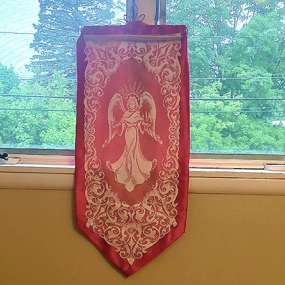 Elegant Red Angel Wall Hanging Decor